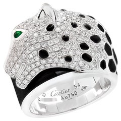 Panthère de Cartier Diamond, Emerald & Lacquer Ring
