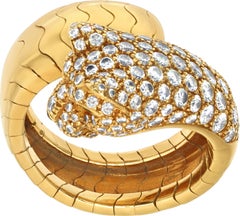 Panthère de Cartier Diamond Emerald Yellow Gold Ring