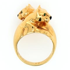 Panthère de Cartier Emerald and Onyx 18 Karat Gold Ring