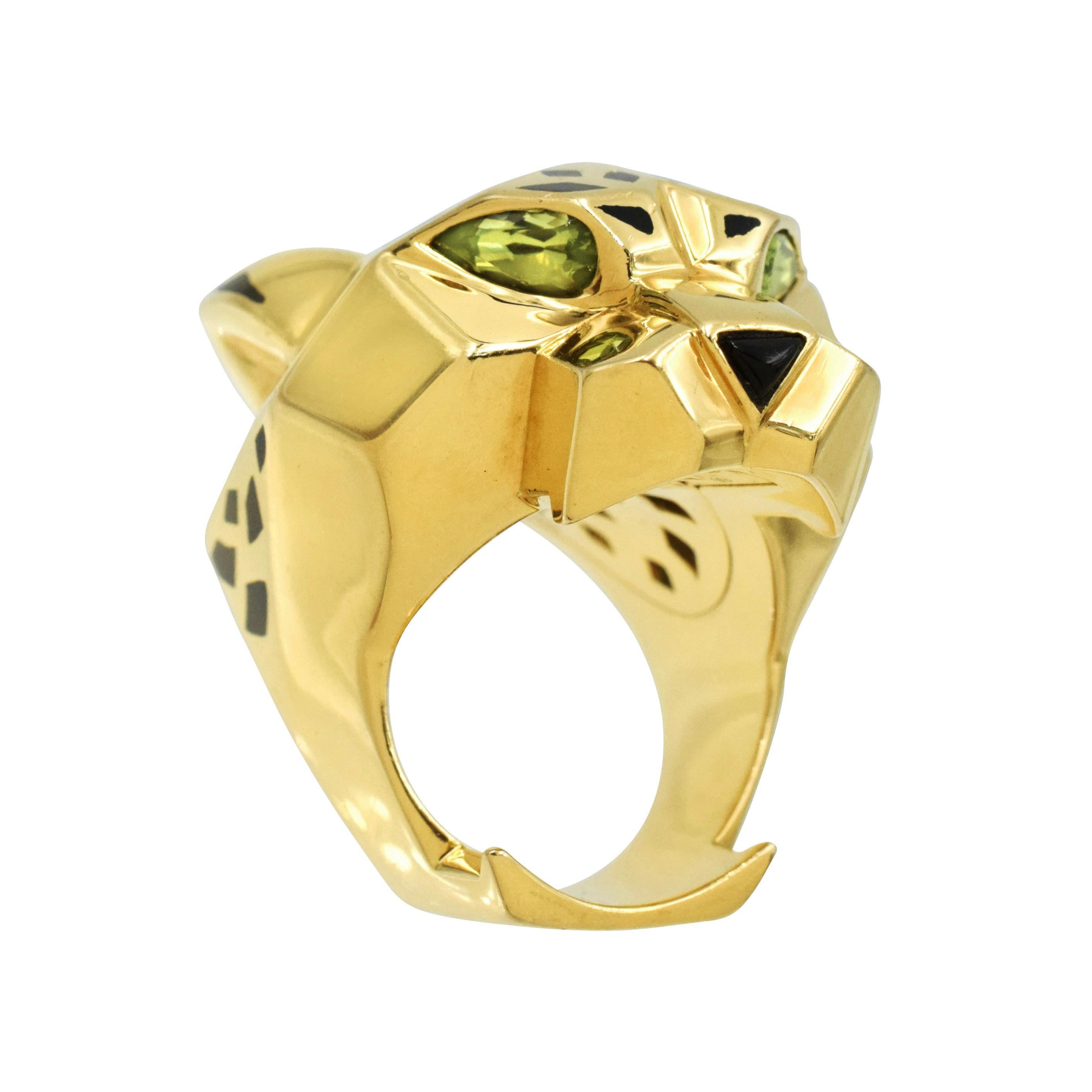 Women's or Men's Panthère De Cartier Large Ring in 18k Yellow Gold