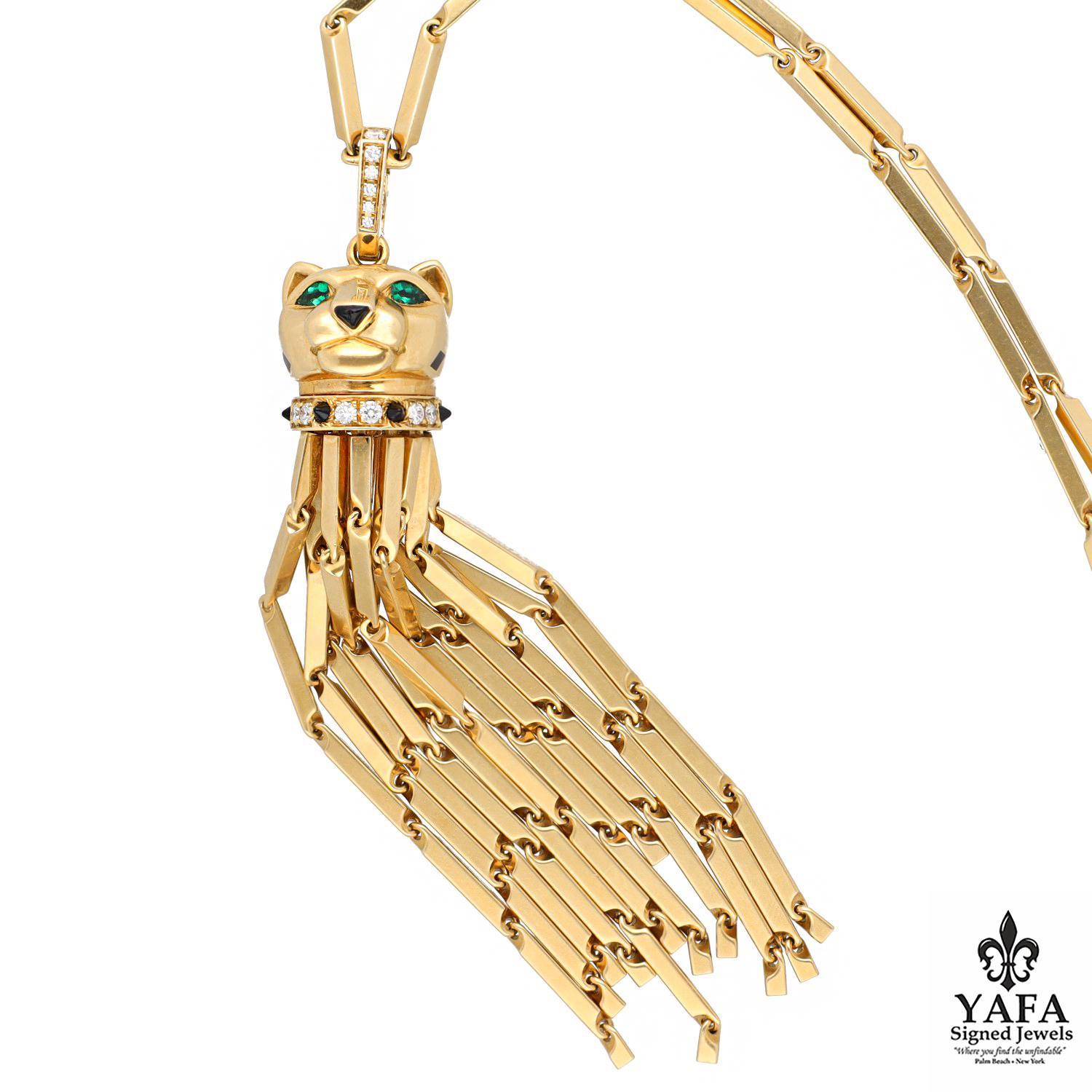 Taglio rotondo Collana Panthère De Cartier in vendita