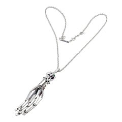 Panthere de Cartier Panther Diamond Emerald Onyx White Gold Pendant Necklace