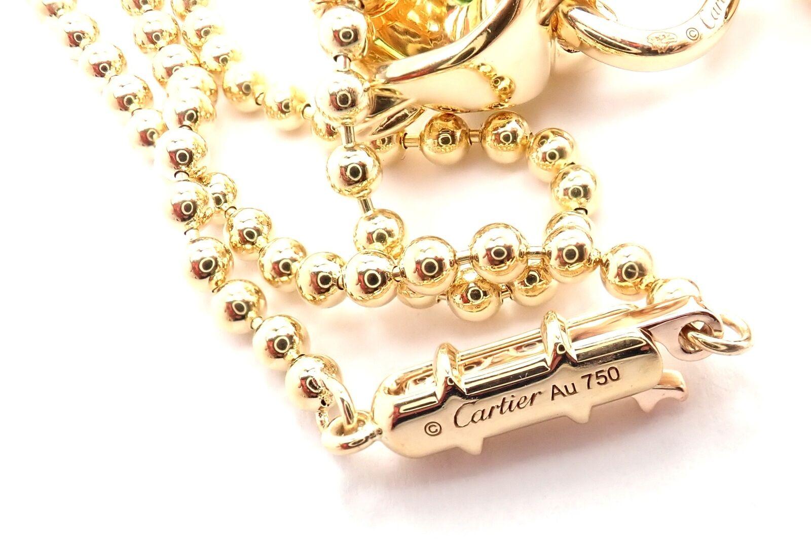 Panthere De Cartier Halskette aus Gelbgold mit Panther-Diamant und Tsavorit 3