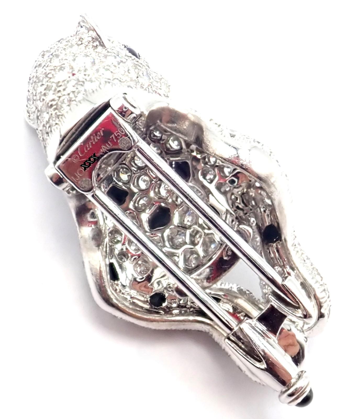 Collana Panthere de Cartier Panther Multi-Wear Paved Diamond Onyx in oro bianco in vendita 3