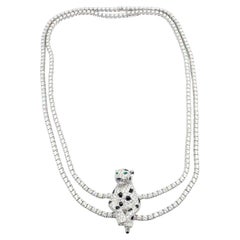 Collana Panthere de Cartier Panther Multi-Wear Paved Diamond Onyx in oro bianco