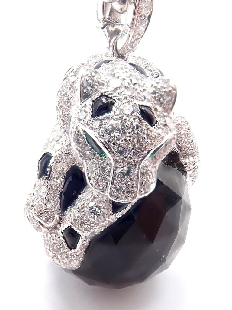 Collier En Argent 925 Pendentif Panthère Avec Diamants Imitation - Longueur Ajustable