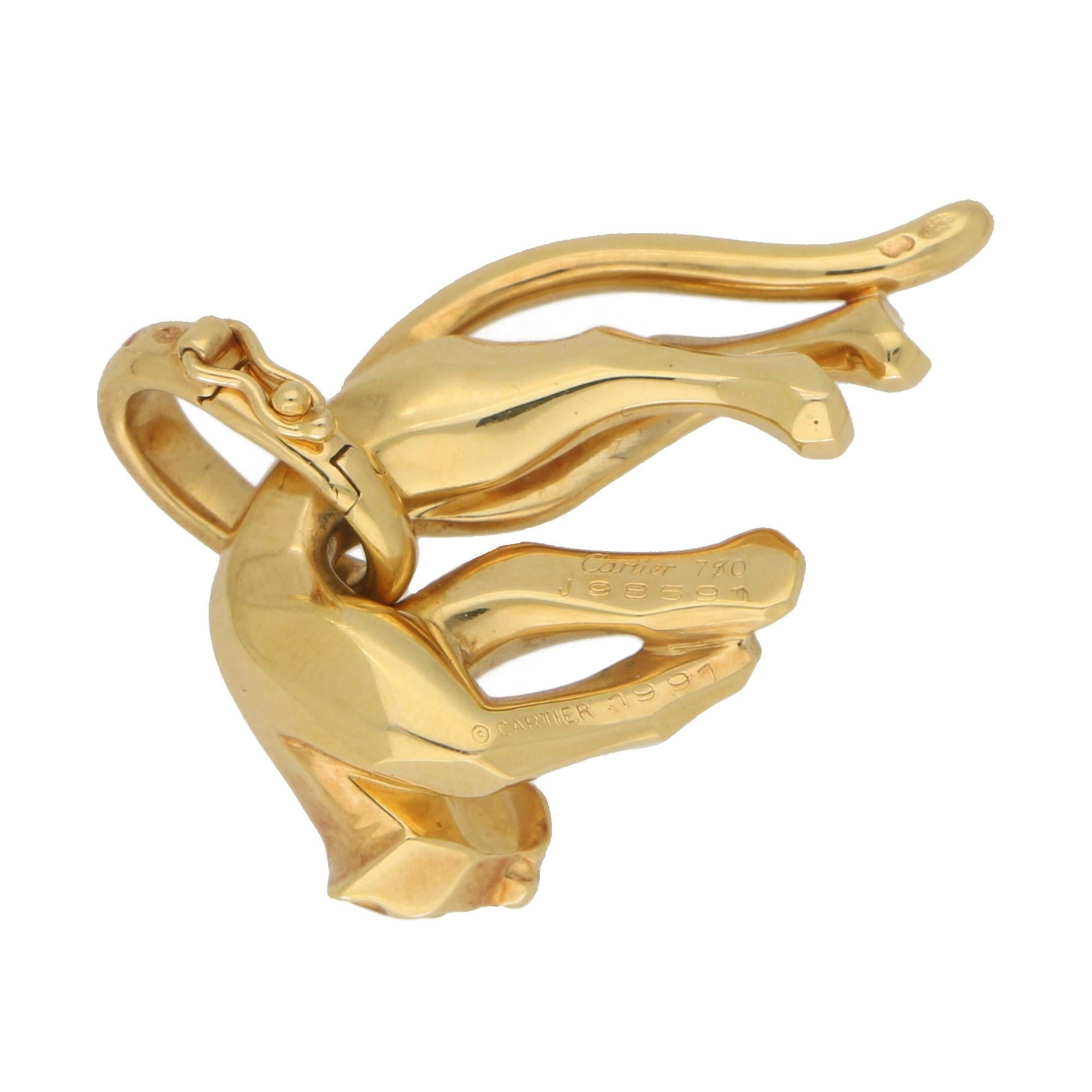cartier panther necklace 18k yellow gold