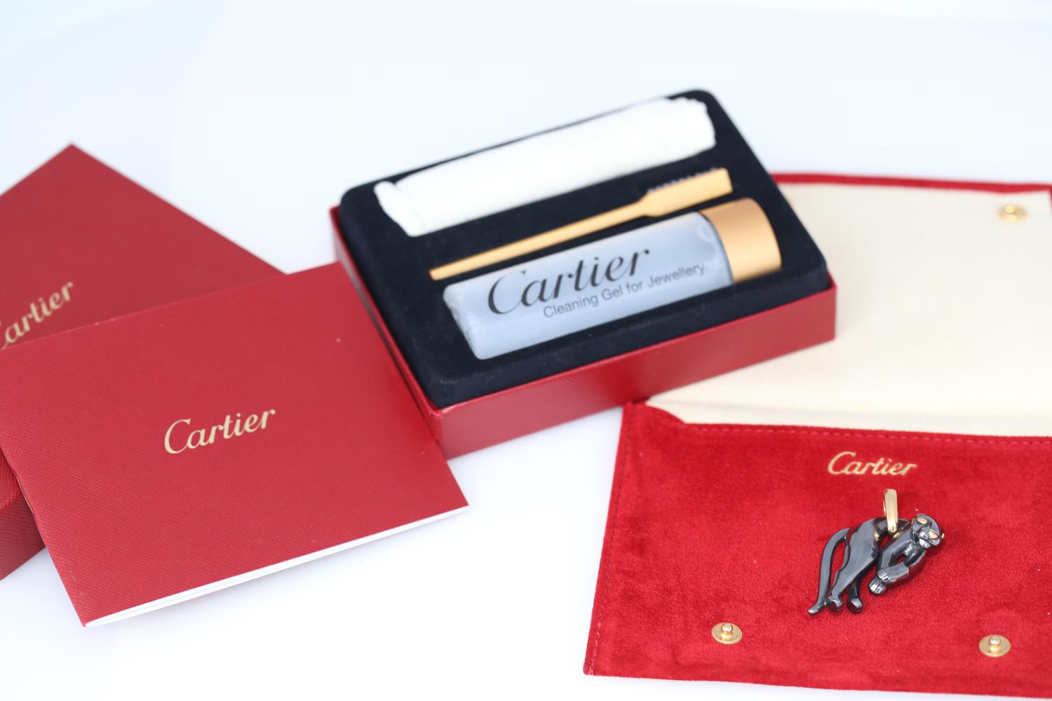 Panthere De Cartier Pendant 18k Gold Silverium Signed, 1990 5