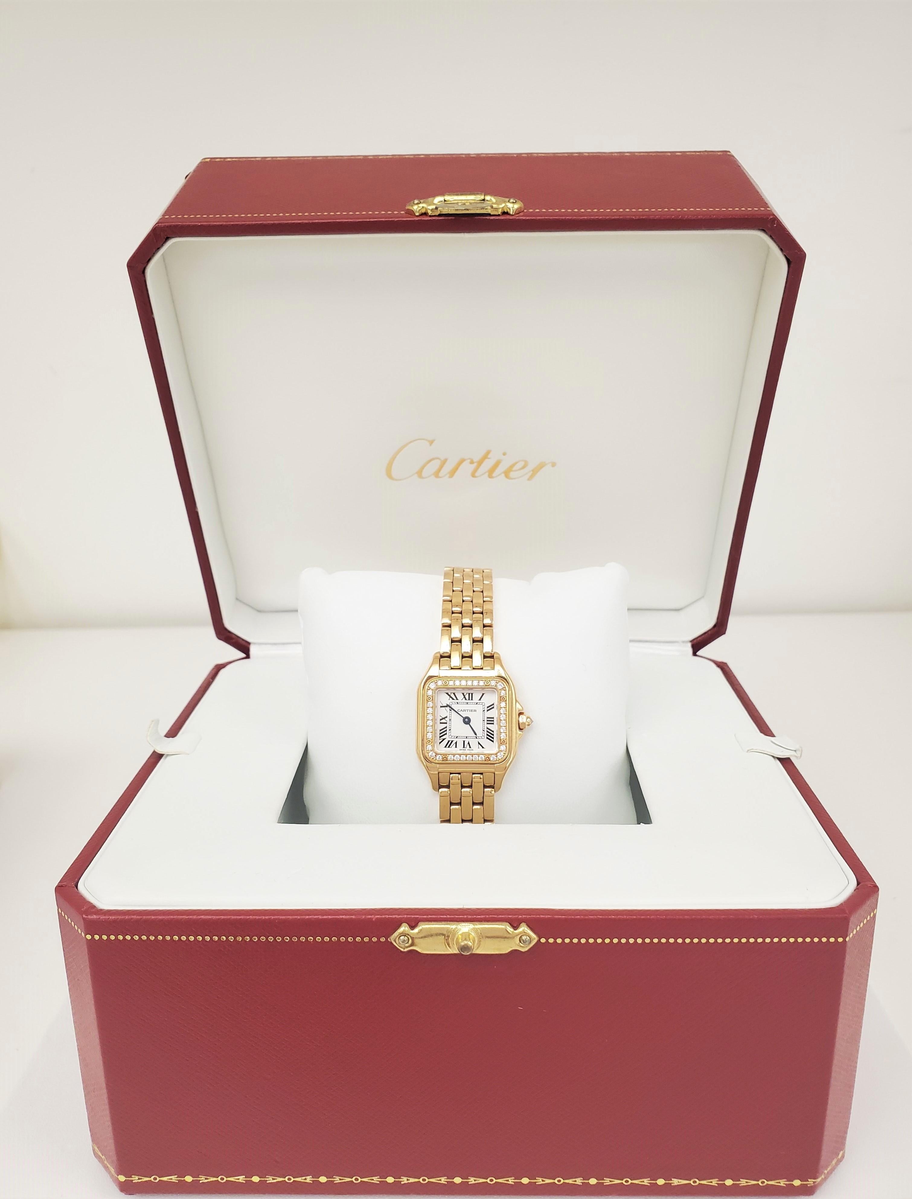 Panthere de Cartier Pink Gold and Diamond Ladies Watch 1