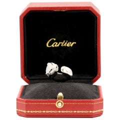 Panthère de Cartier Ring 18 Karat Gold with Pave Diamonds, Emeralds, and Onyx