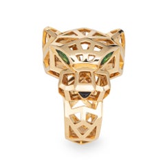 Panthere de Cartier Ring 18k Yellow Gold Sz 6.25 53 Estate Signed Jewelry