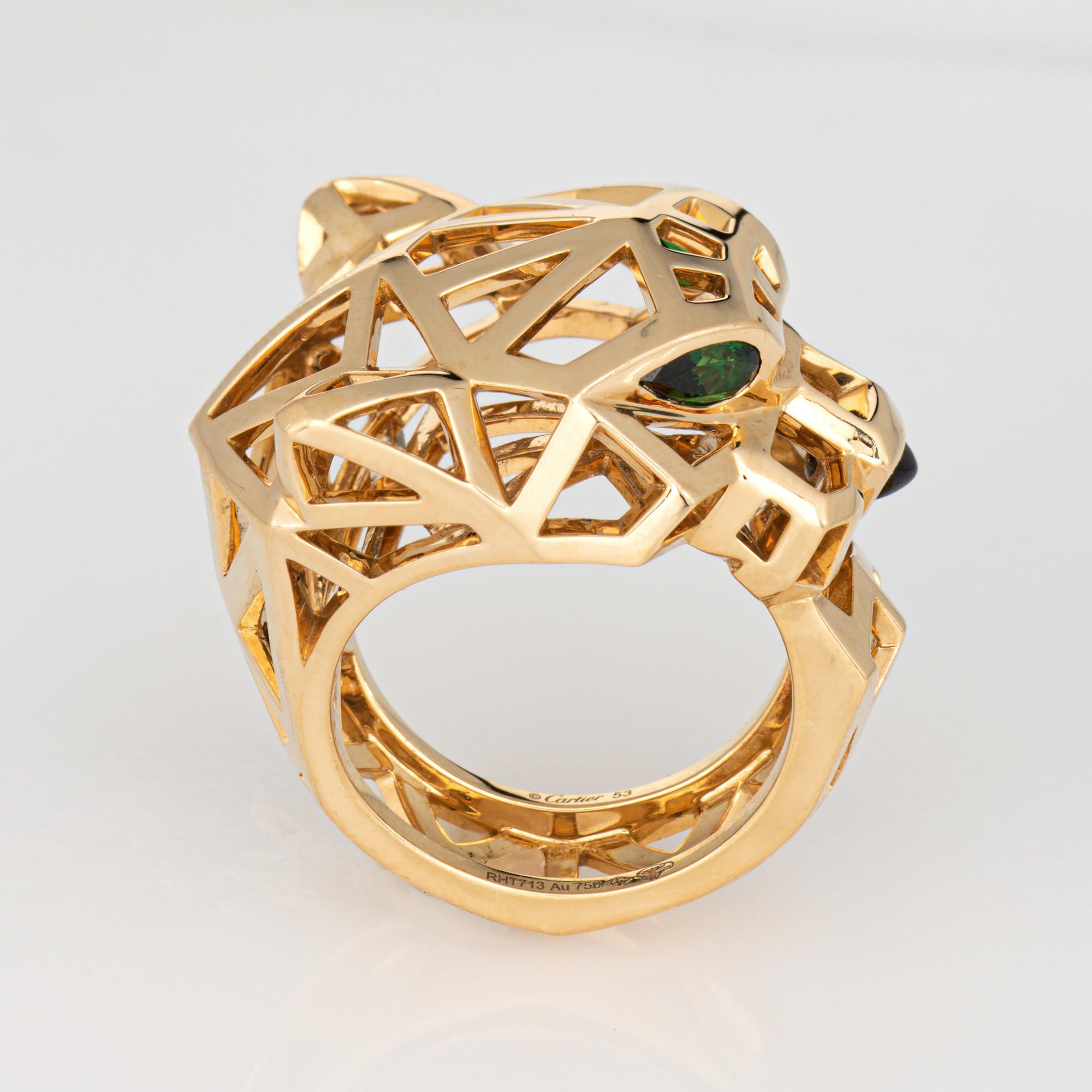 Panthere de Cartier Ring 18k Gelbgold Gr. 6,25 53 Nachlass signiert Schmuck (Zeitgenössisch) im Angebot