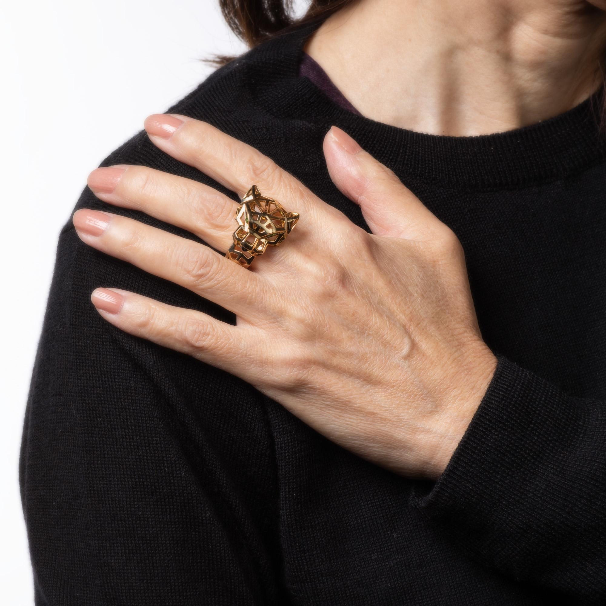Panthere de Cartier Ring 18k Gelbgold Gr. 6,25 53 Nachlass signiert Schmuck im Angebot 2