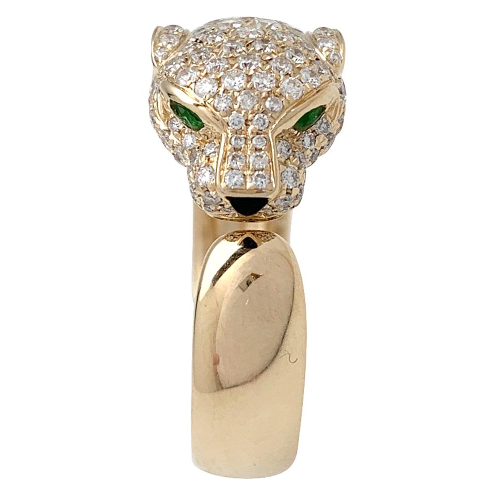 Panthère de Cartier Ring, Emeralds, Onyx and Diamonds