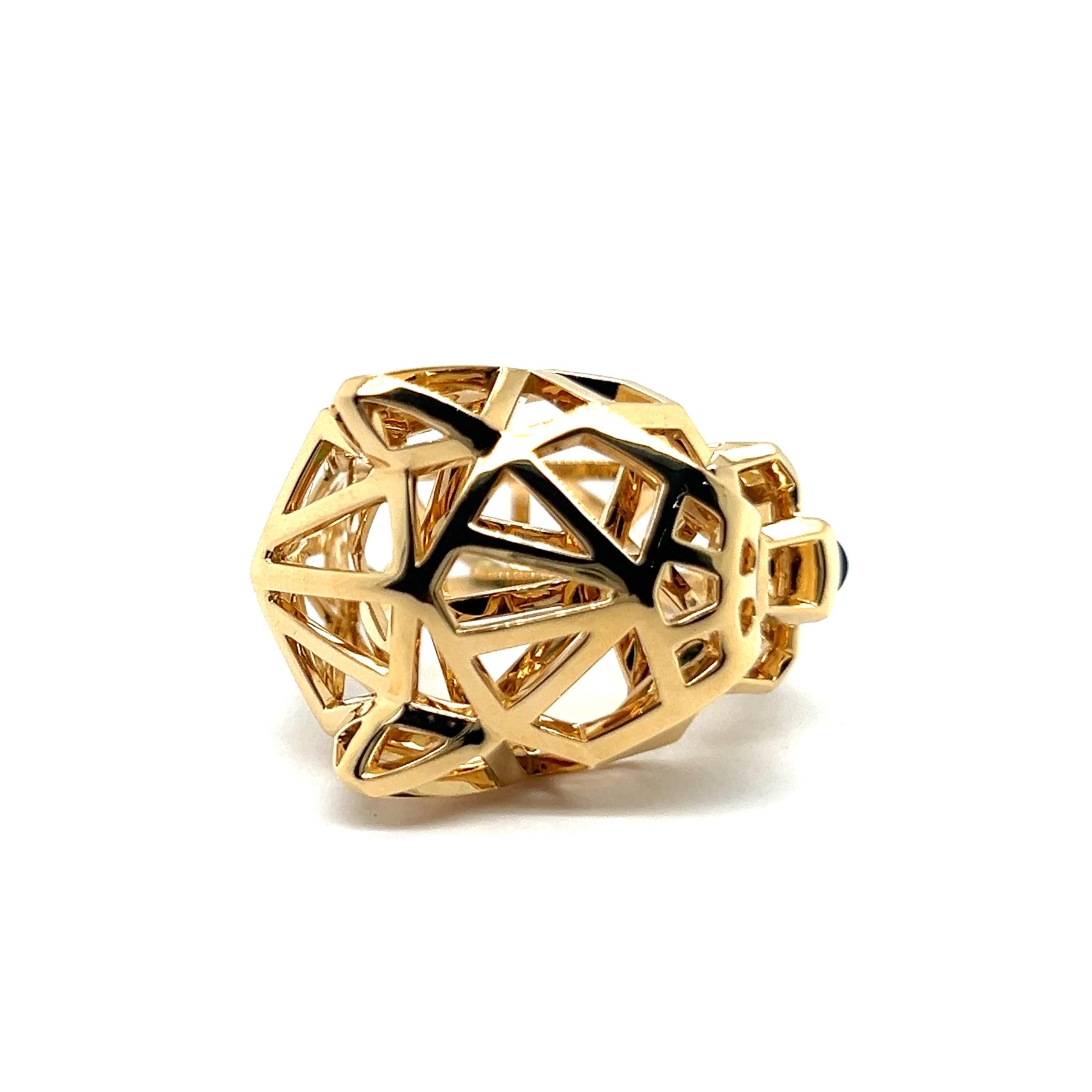 Panthère de Cartier Ring in 18 Karat Yellow Gold with Tsavorite & Onyx 5