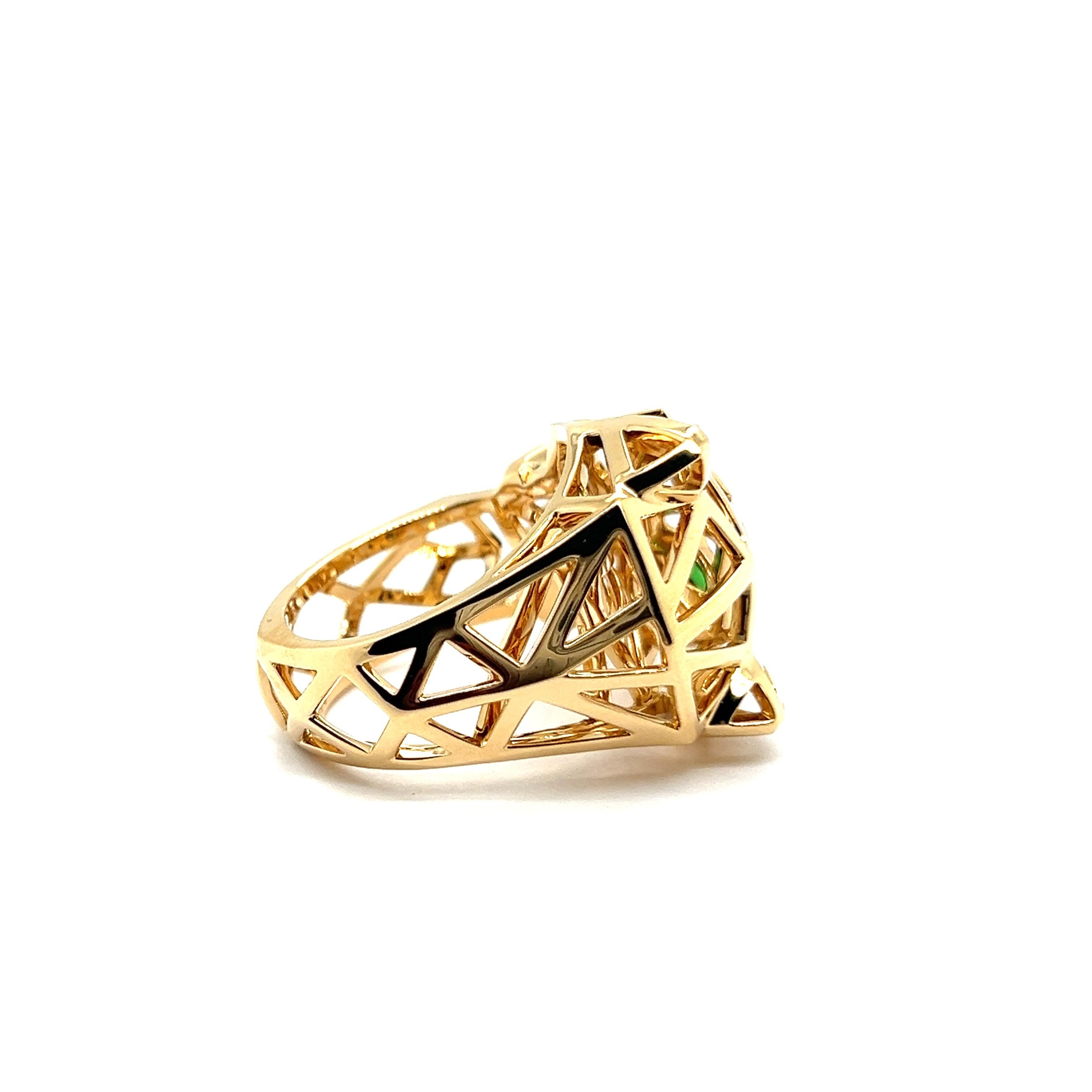Panthère de Cartier Ring in 18 Karat Yellow Gold with Tsavorite & Onyx 8