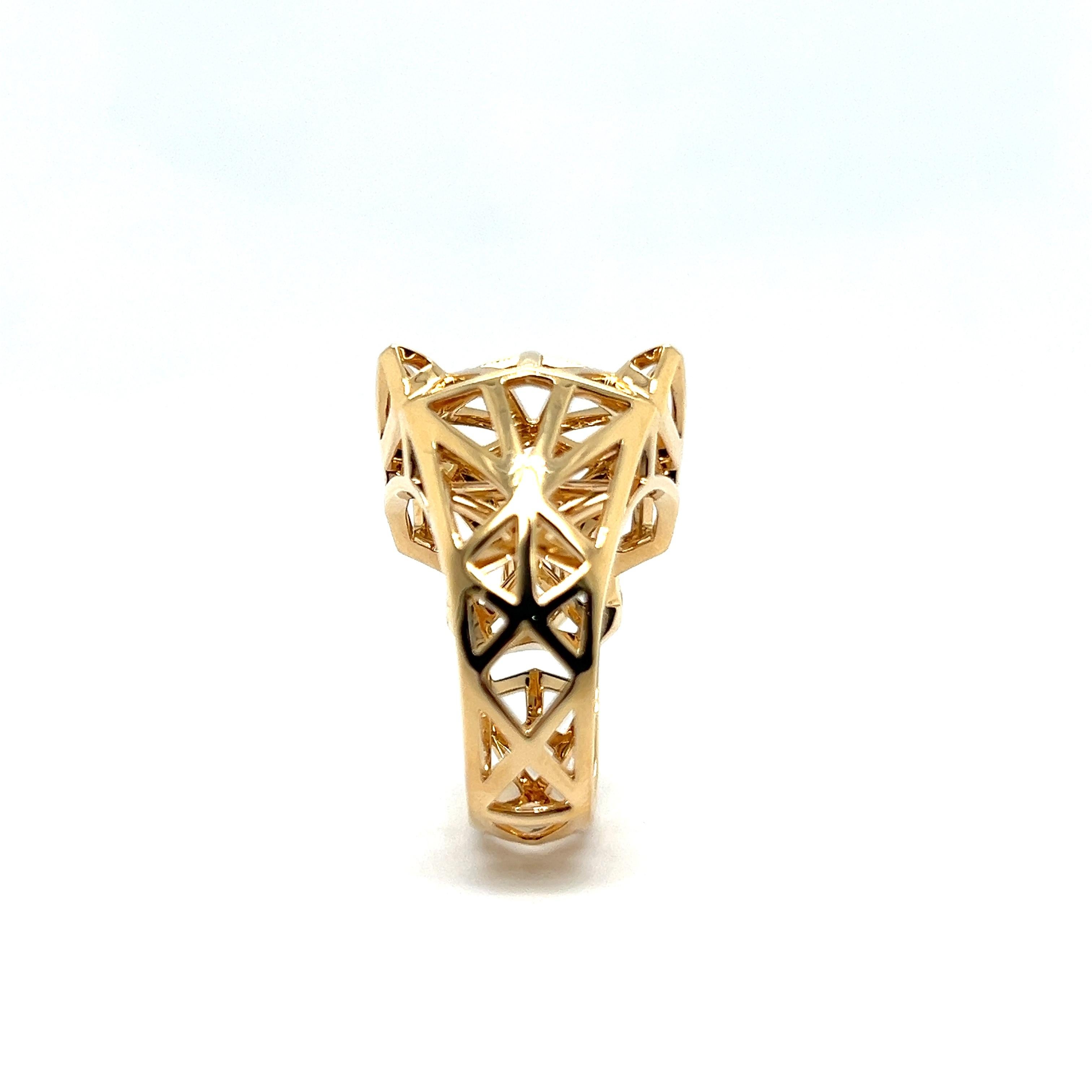 Panthère de Cartier Ring in 18 Karat Yellow Gold with Tsavorite & Onyx 10