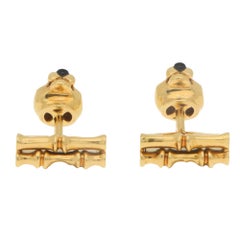 Panthère de Cartier Swivel Bar Panther Cufflinks in 18 Karat Yellow Gold