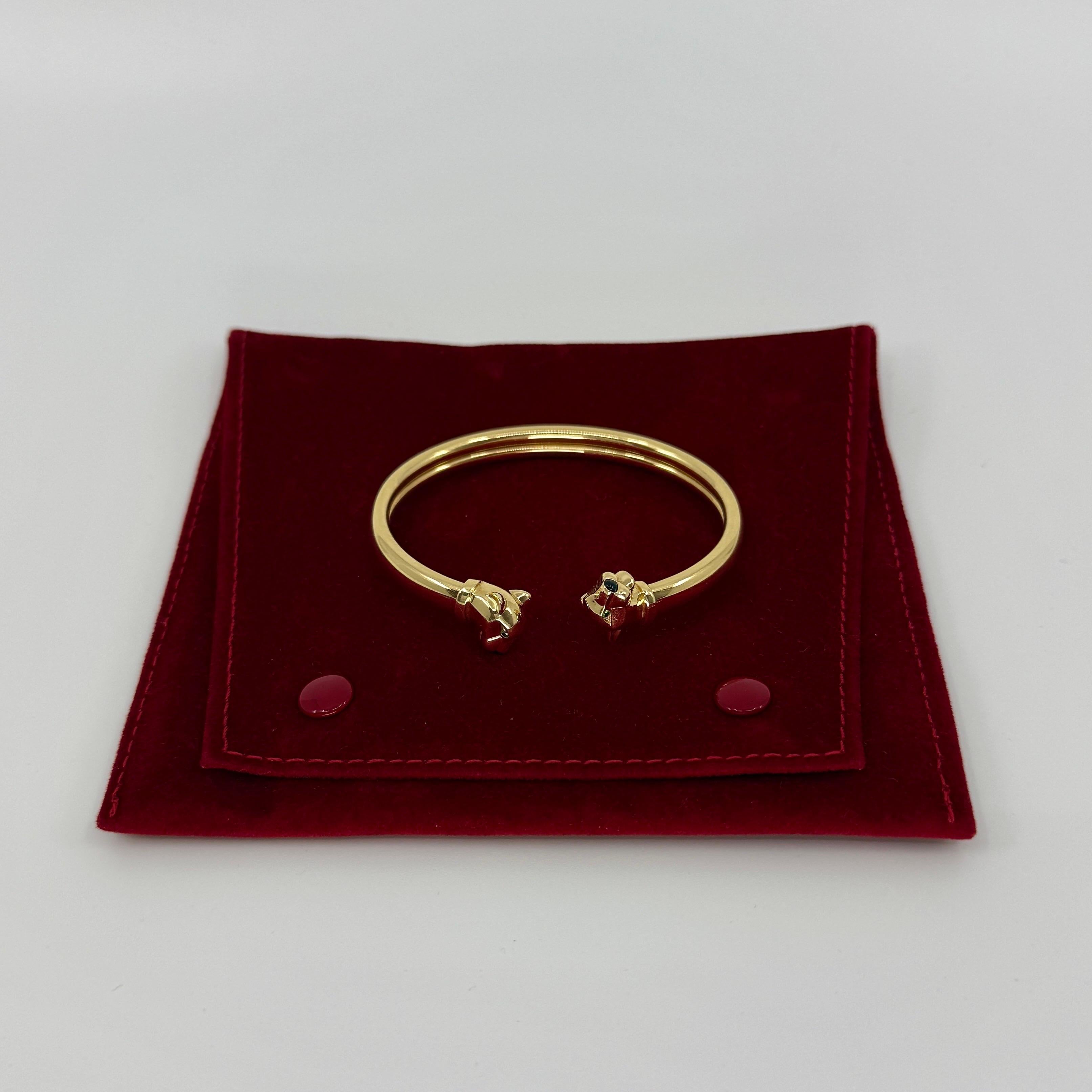 Panthere De Cartier Granate tsavorita y ónice Pulsera brazalete de oro amarillo de 18k Corte redondo en venta