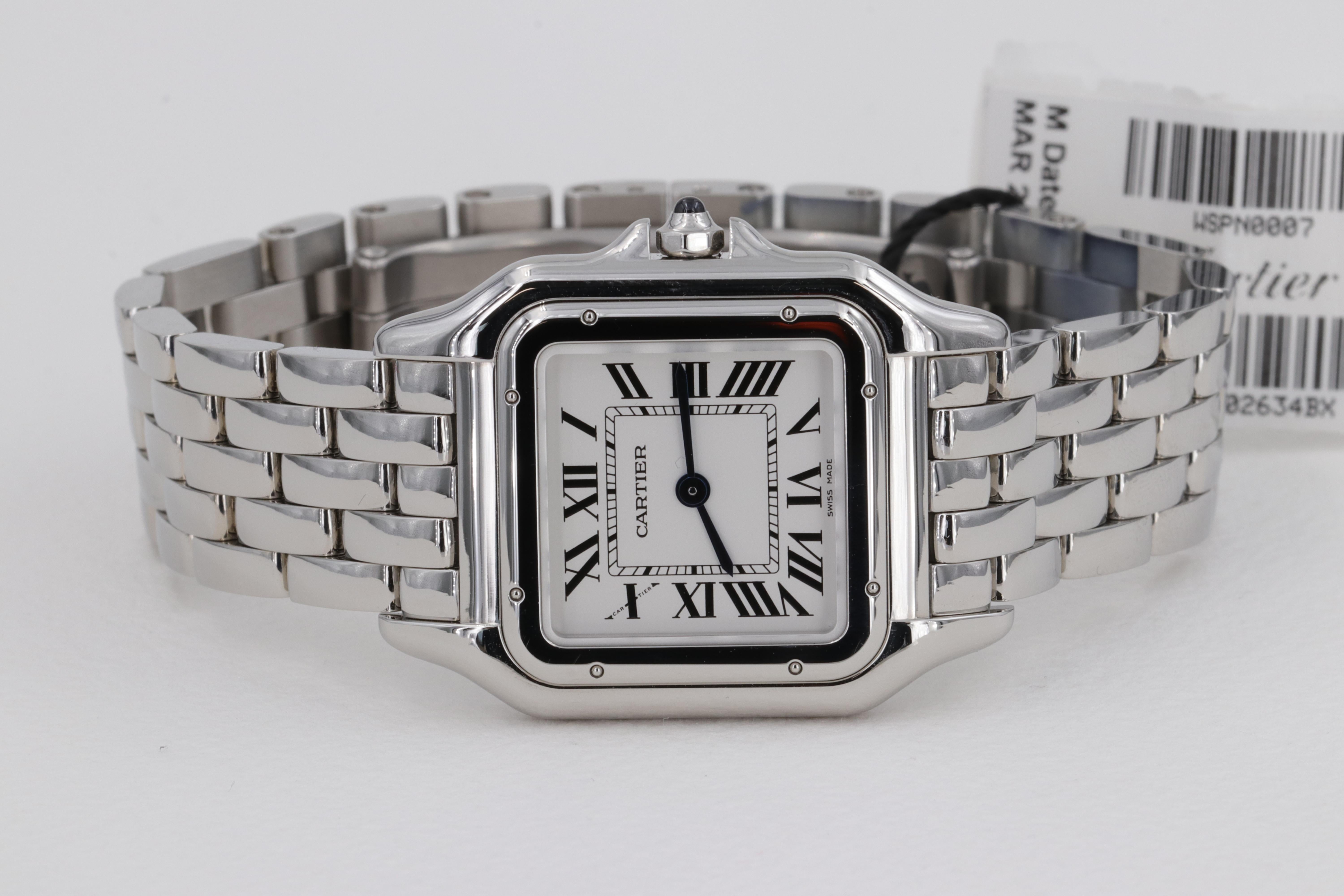 Panthere De Cartier Watch Medium Quartz in Stainless - Like New Unworn  In New Condition In Tampa, FL