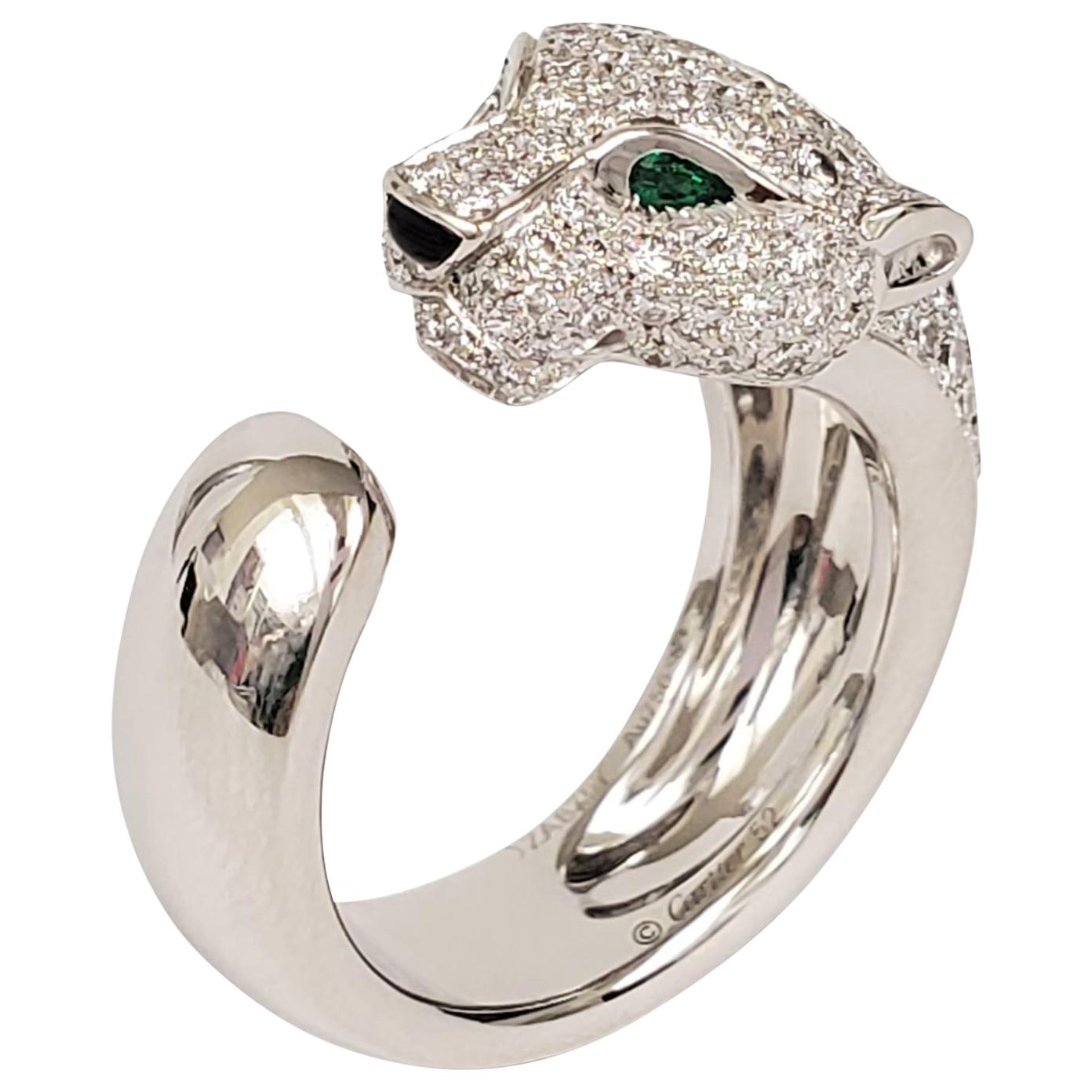 cartier onyx diamond ring