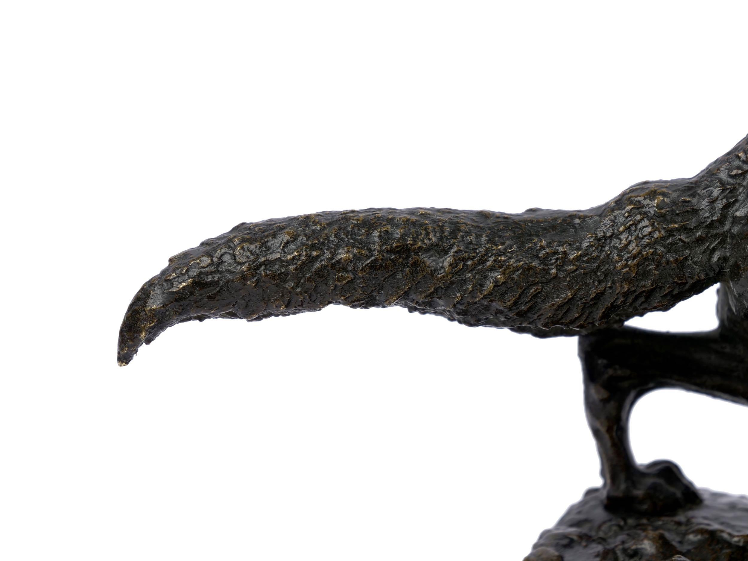 “Panting Fox” ‘1847’ Atelier Bronze Sculpture by Pierre Jules Mene 4