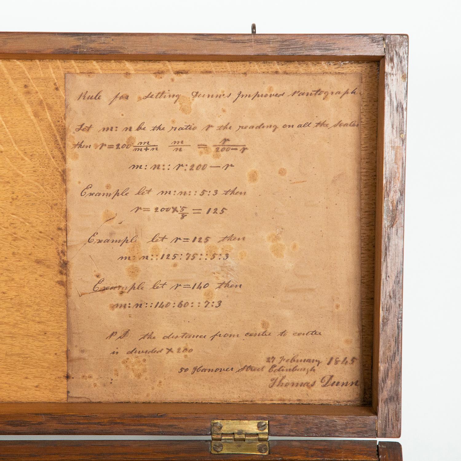 Laiton Pantographe de Thomas Dunn d'Édimbourg, vers 1845 en vente