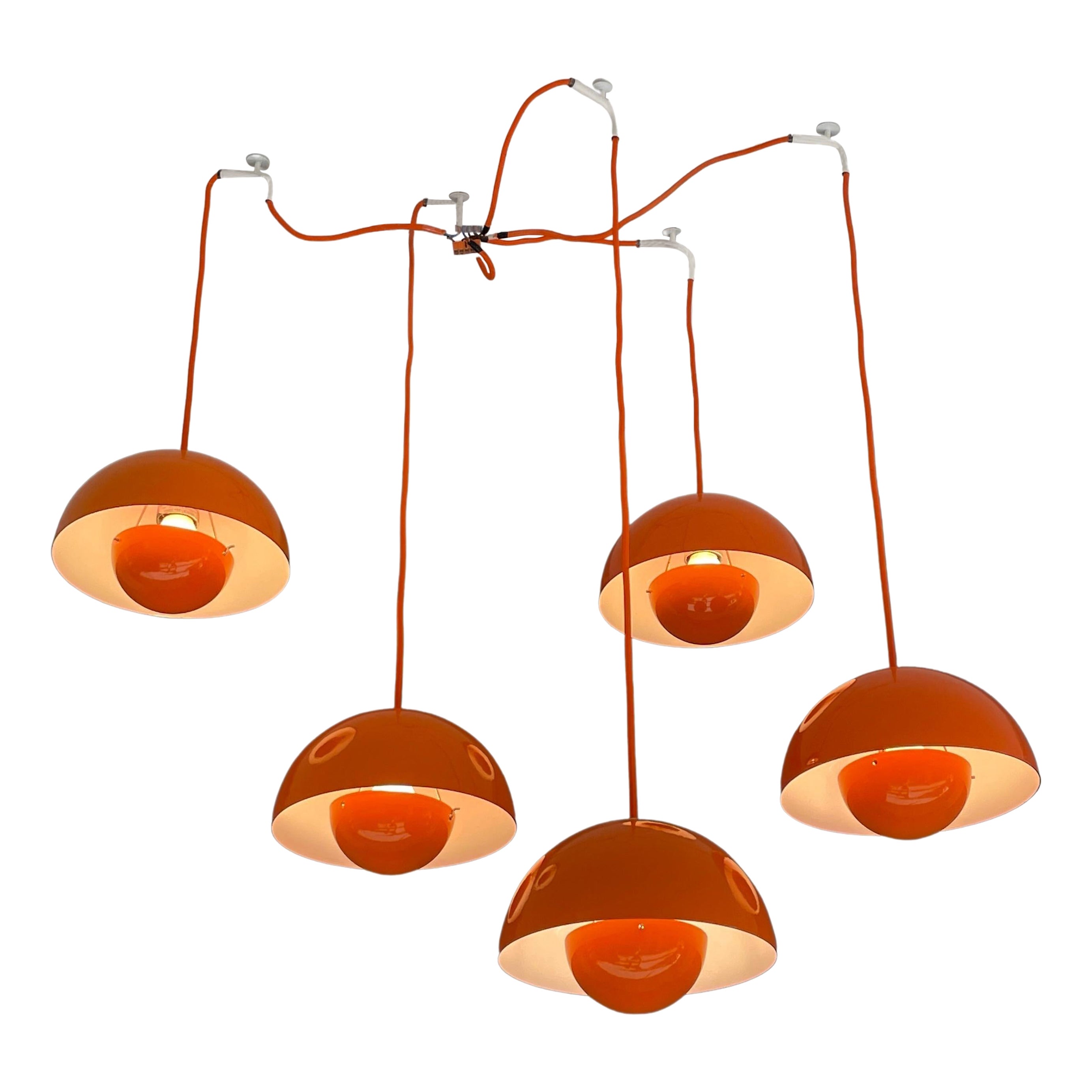 Panton 5 “Flower Pot” Ceiling SuspensionModel No 16562 ca 1968 Free transport