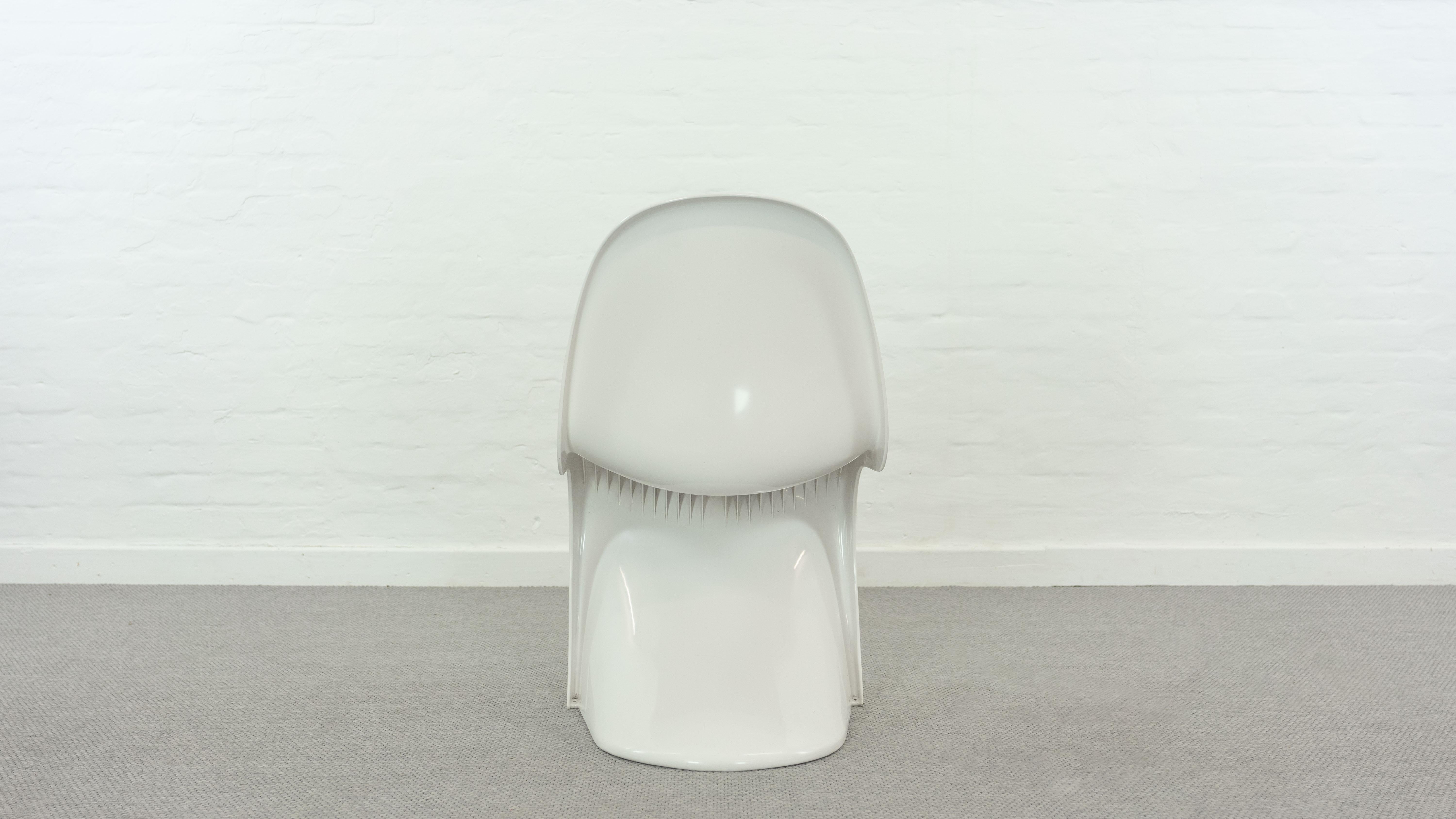 Panton Chair by Verner Panton for Herman Miller / Fehlbaum, in white 1976 In Good Condition For Sale In Halle, DE