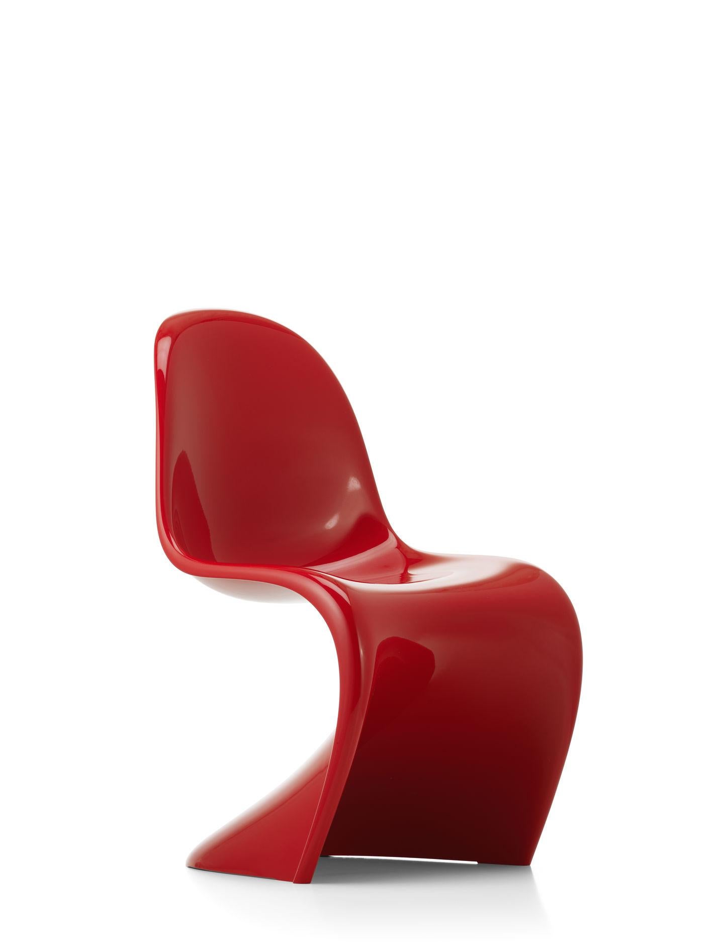 Chair designed by Verner Panton in 1959.
Manufactured by Vitra, Switzerland.

Having conceived a design for an all-plastic chair made from one piece, it took Verner Panton several years to find a manufacturer. He first came into contact with