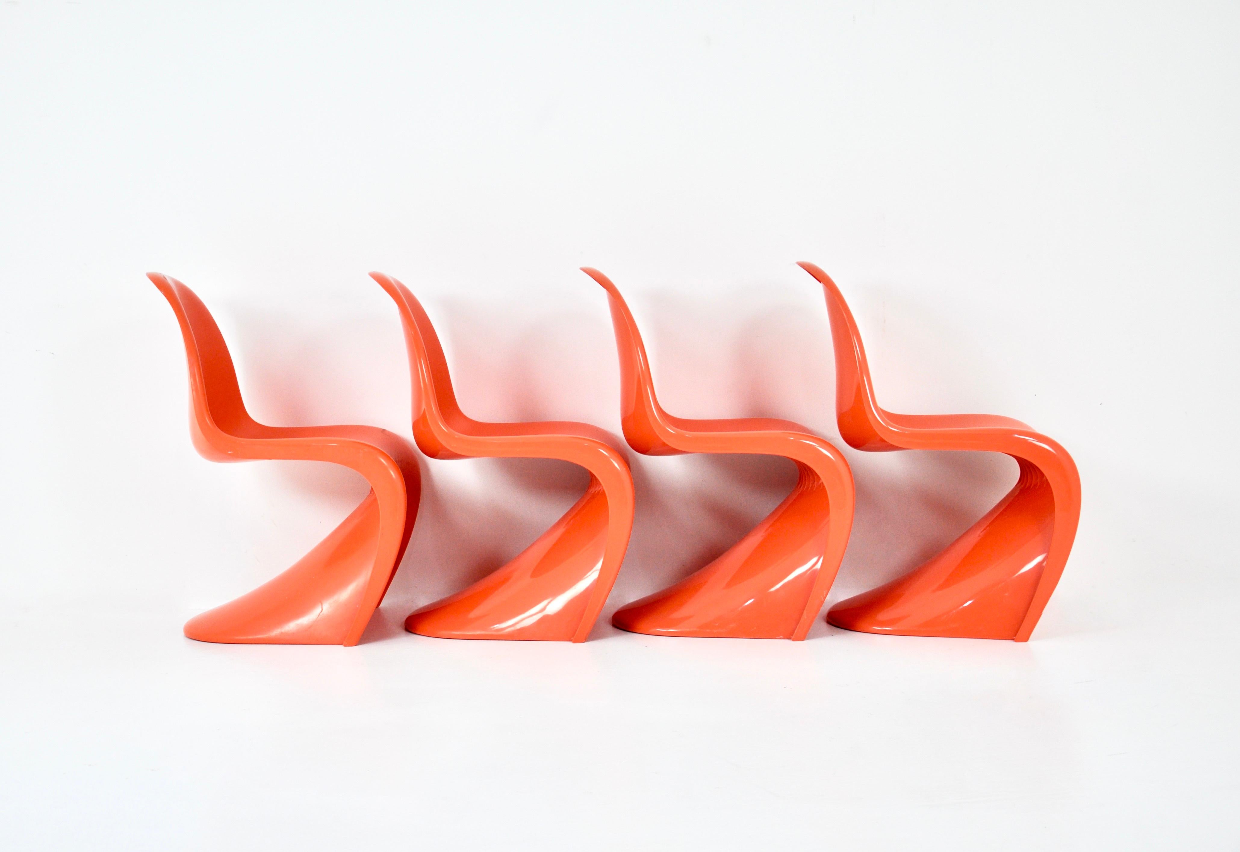Panton chairs by Verner Panton for Herman Miller / Felhbaum, 1970s In Good Condition In bruxelles, BE