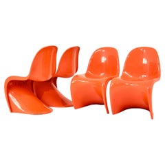Chaises Panton de Verner Panton pour Herman Miller / Felhbaum, années 1970