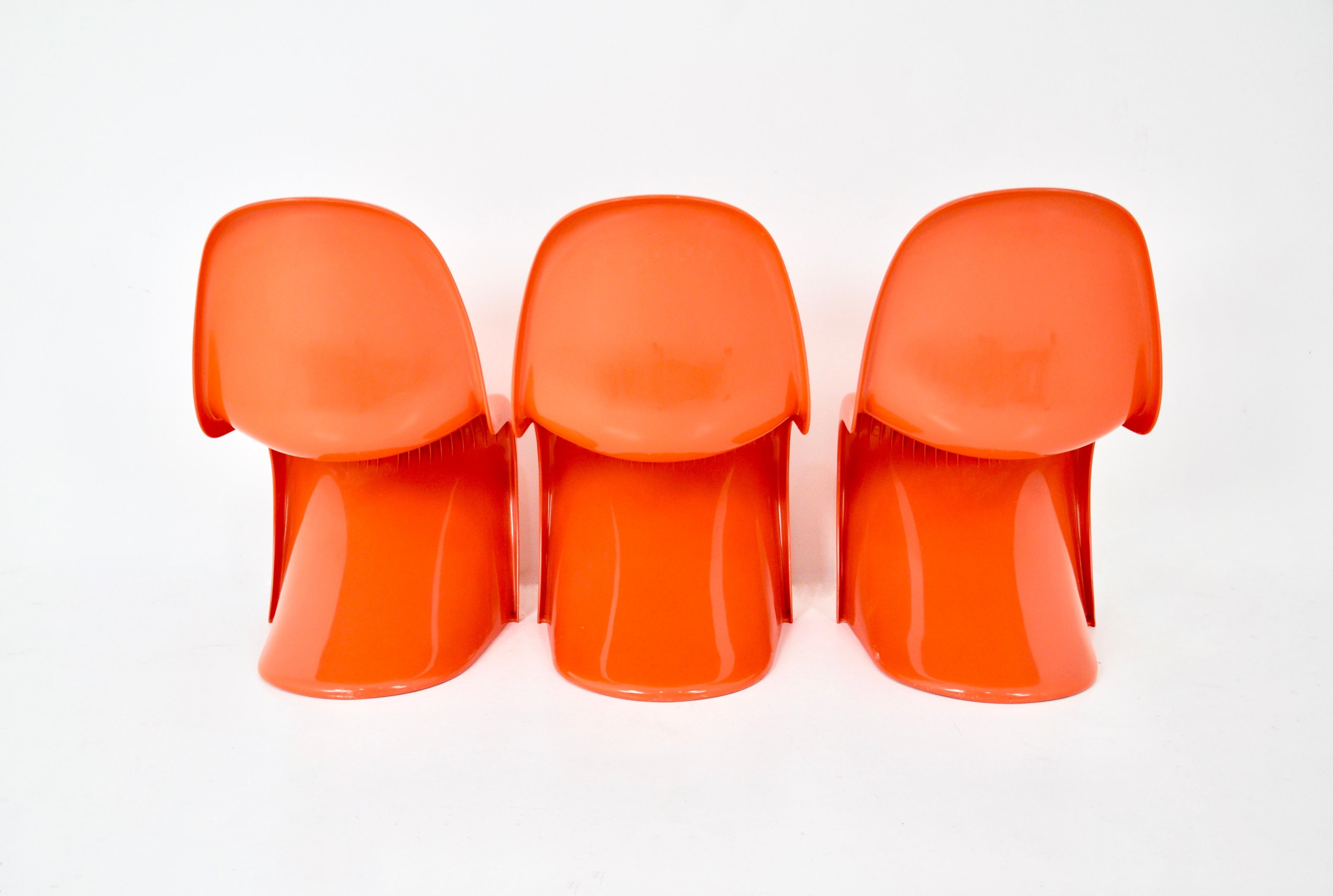 Danish Panton chairs by Verner Panton for Herman Miller / Felhbaum, 1970s