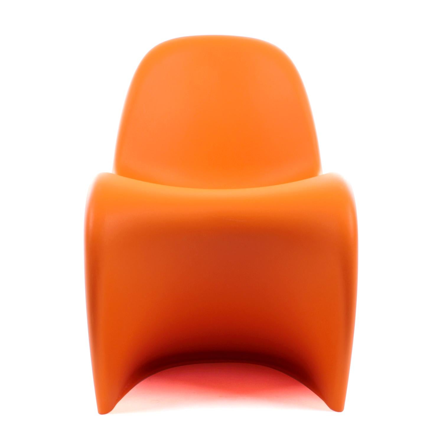 bright orange chair
