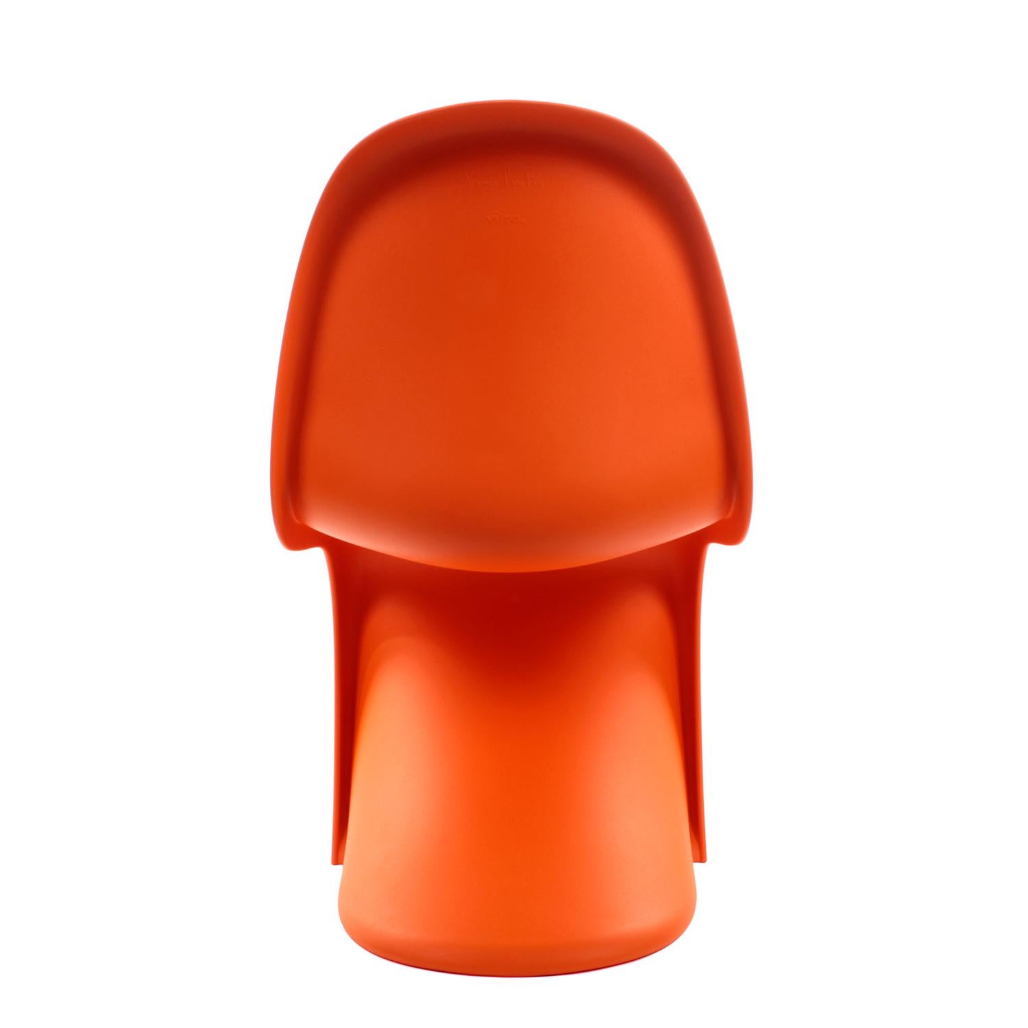 Scandinavian Modern Panton Junior Chair by Verner Panton Vitra 1967, Bright Orange Children's Chair For Sale