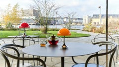 Panton 'Panthella 160' Original Orange Portable Table Lamp for Louis Poulsen