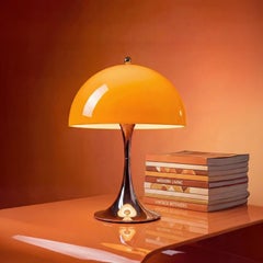 Panton 'Panthella 250' Original Orange Portable Table Lamp for Louis Poulsen