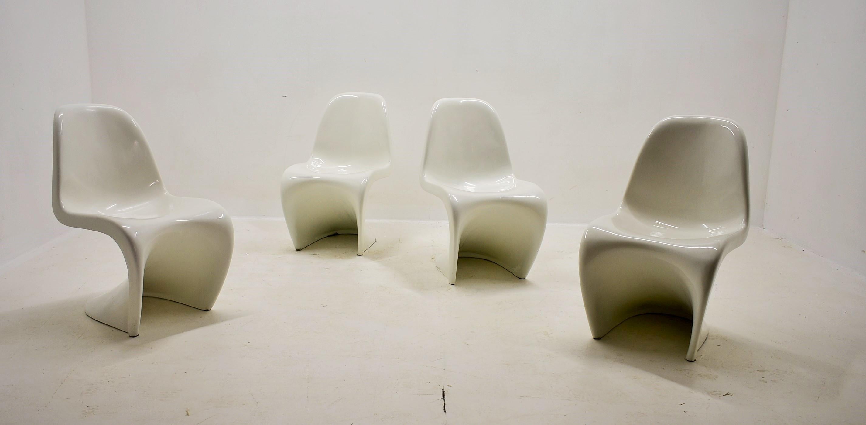 Panton S, Chairs Vitra by Verner Panton for Herman Miller 1965s In Good Condition For Sale In Praha, CZ