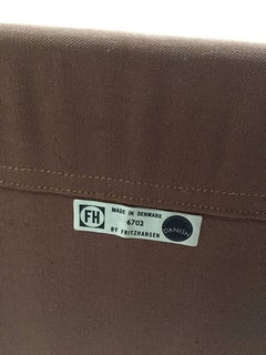 Panton Verner Bachelor Chair with Stool/Brown