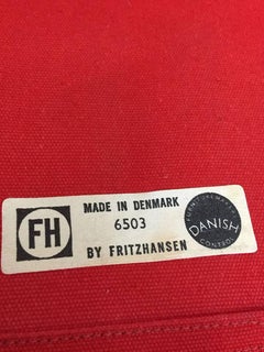 Panton Verner Bachelor Chair with Stool/Red