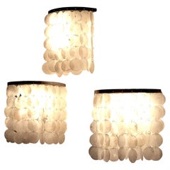 Panton Verner three wall lamps shell by j. Luber Swiss years '70