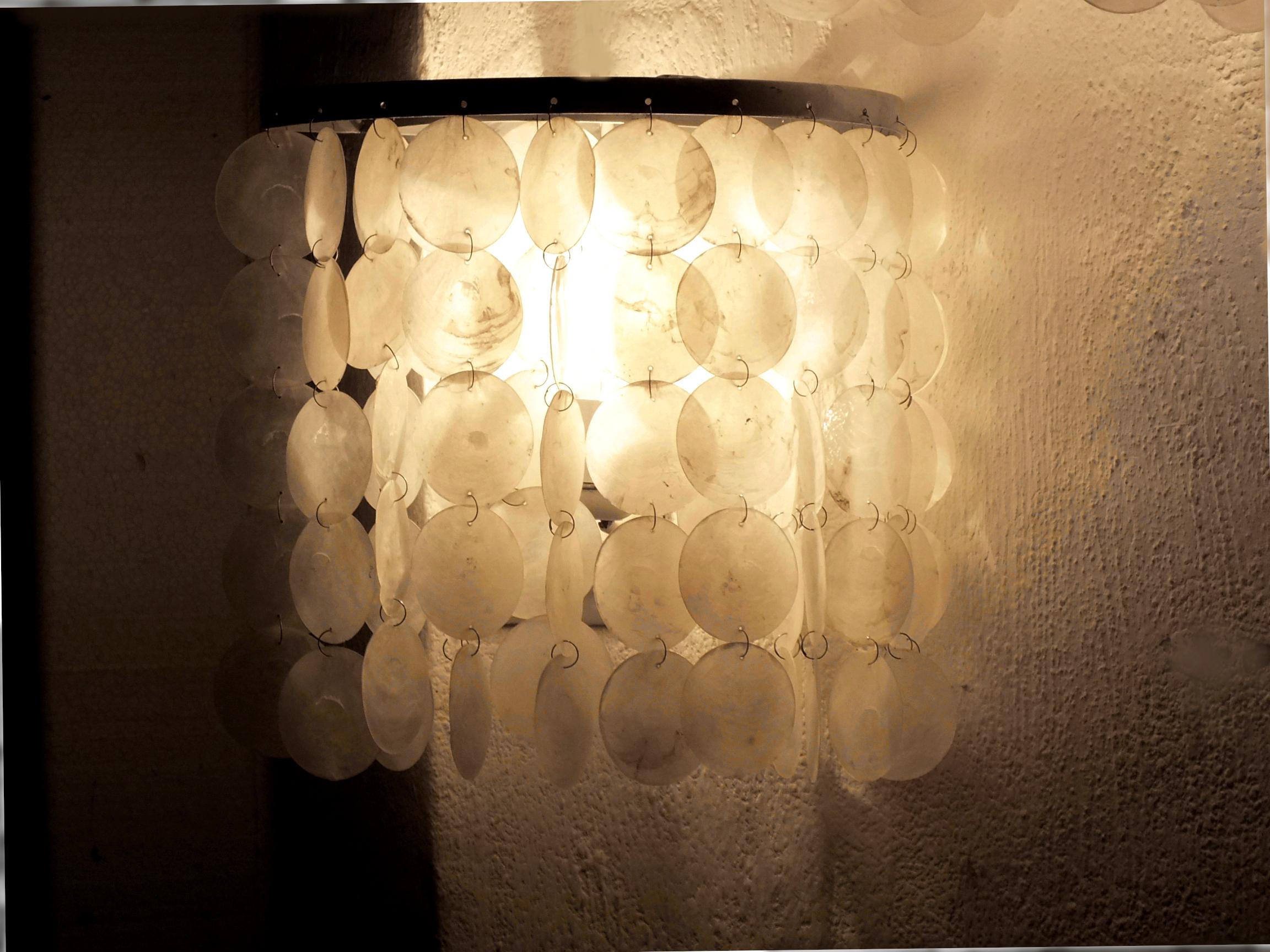 Panton Verner tres apliques shell de j. Luber Swiss años 70 en Excelente estado para la venta en Biella, IT