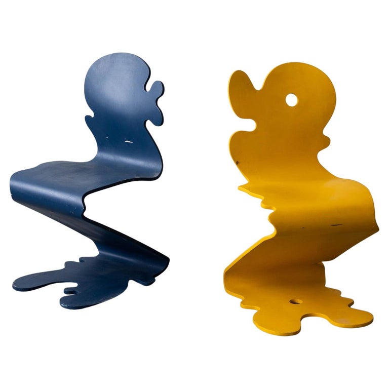 Chaises Pantoniques de Verner Panton pour Studio Hag, un ensemble En ...
