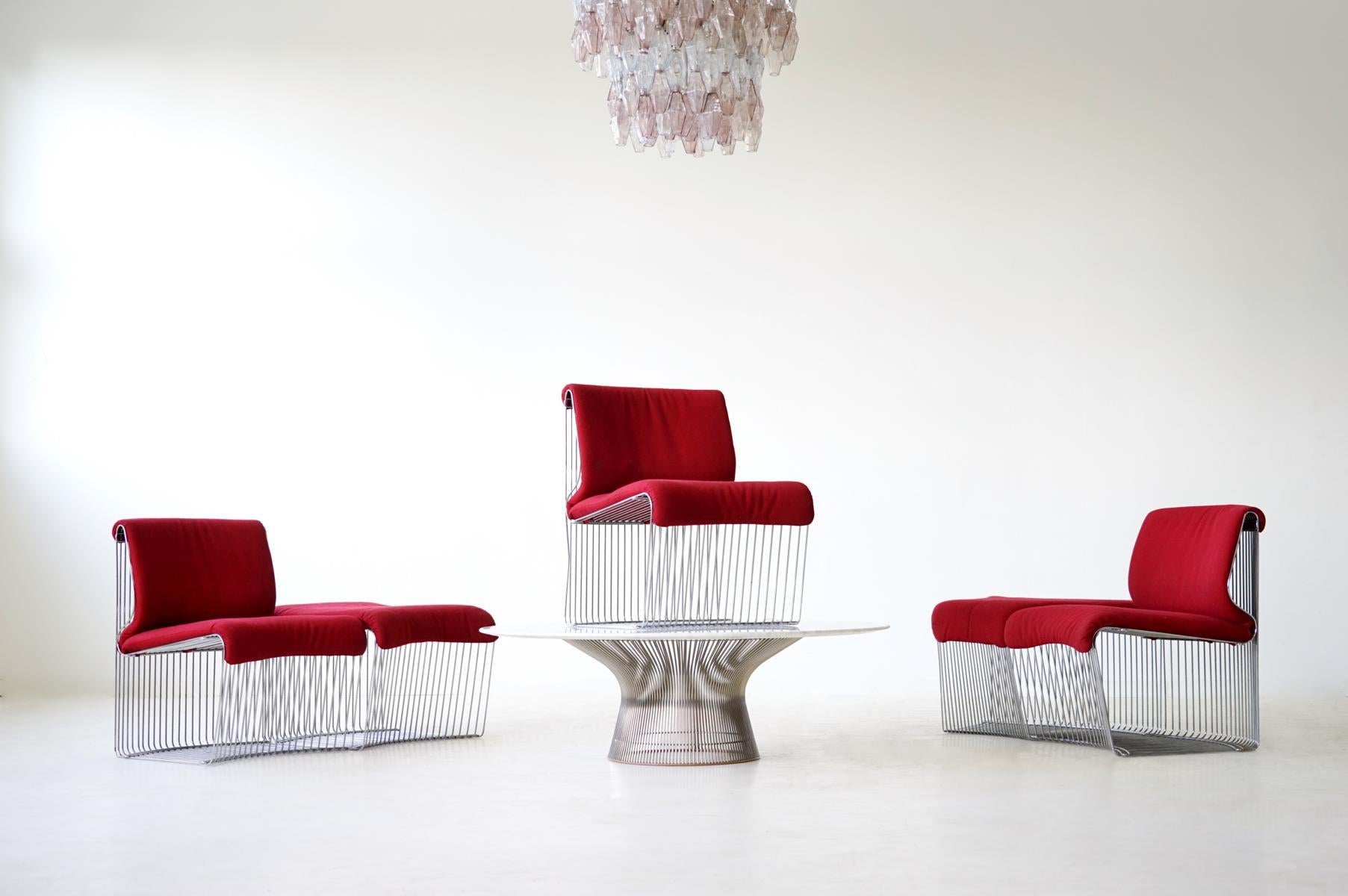 Pantonova Fritz Hansen Verner Panton Chair Sofa Modules Original Fabric In Good Condition In Telgte, DE