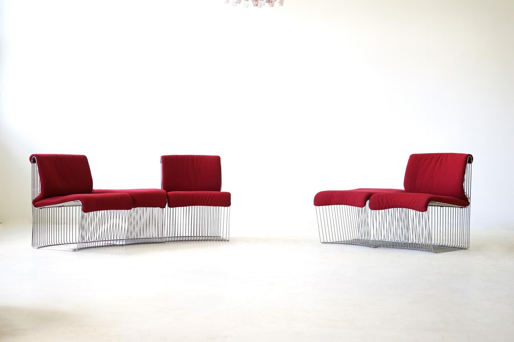 Late 20th Century Pantonova Fritz Hansen Verner Panton Chair Sofa Modules Original Fabric