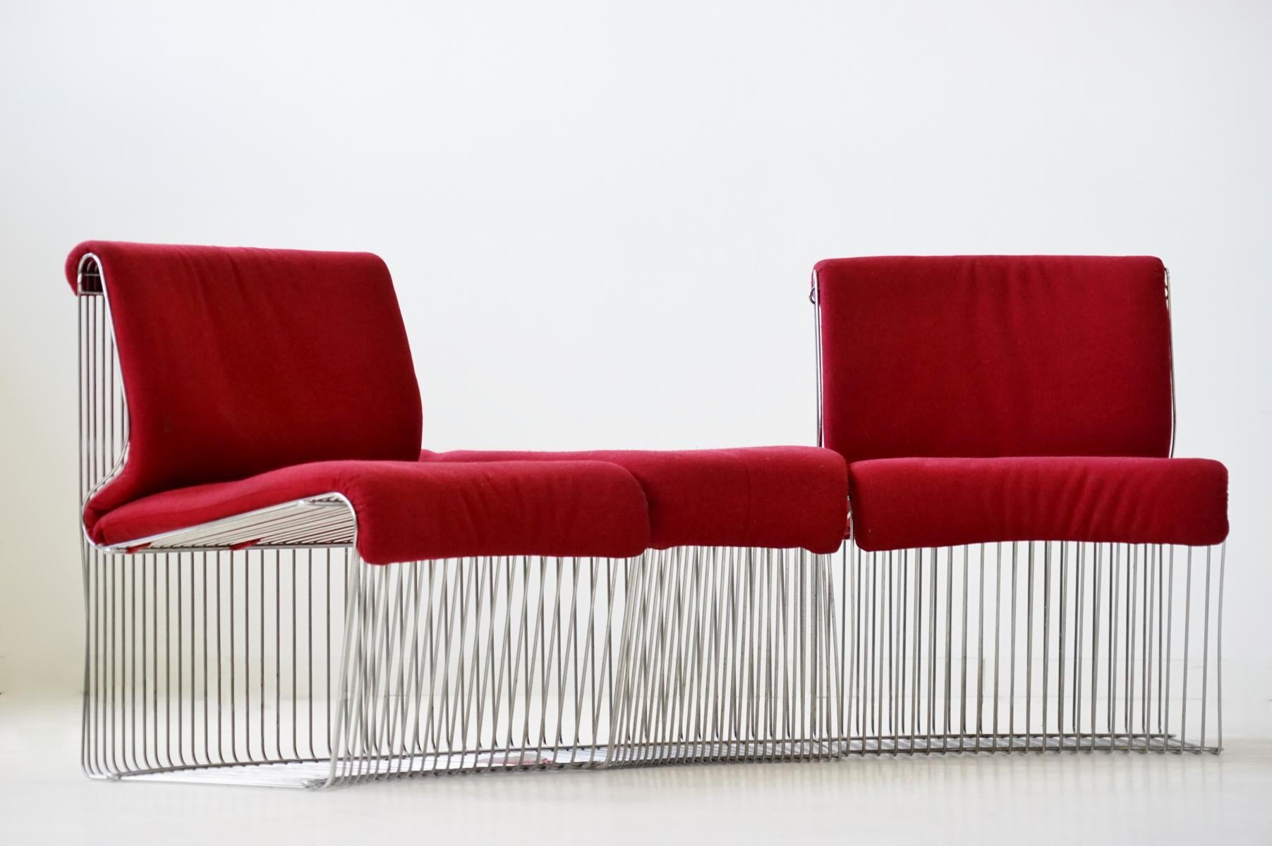 Metal Pantonova Fritz Hansen Verner Panton Chair Sofa Modules Original Fabric