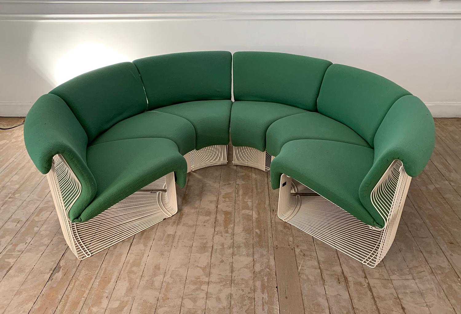 Mid-Century Modern Pantonova Sofa Modules Set, Verner Panton Produced by Fritz Hansen, circa 1975 For Sale