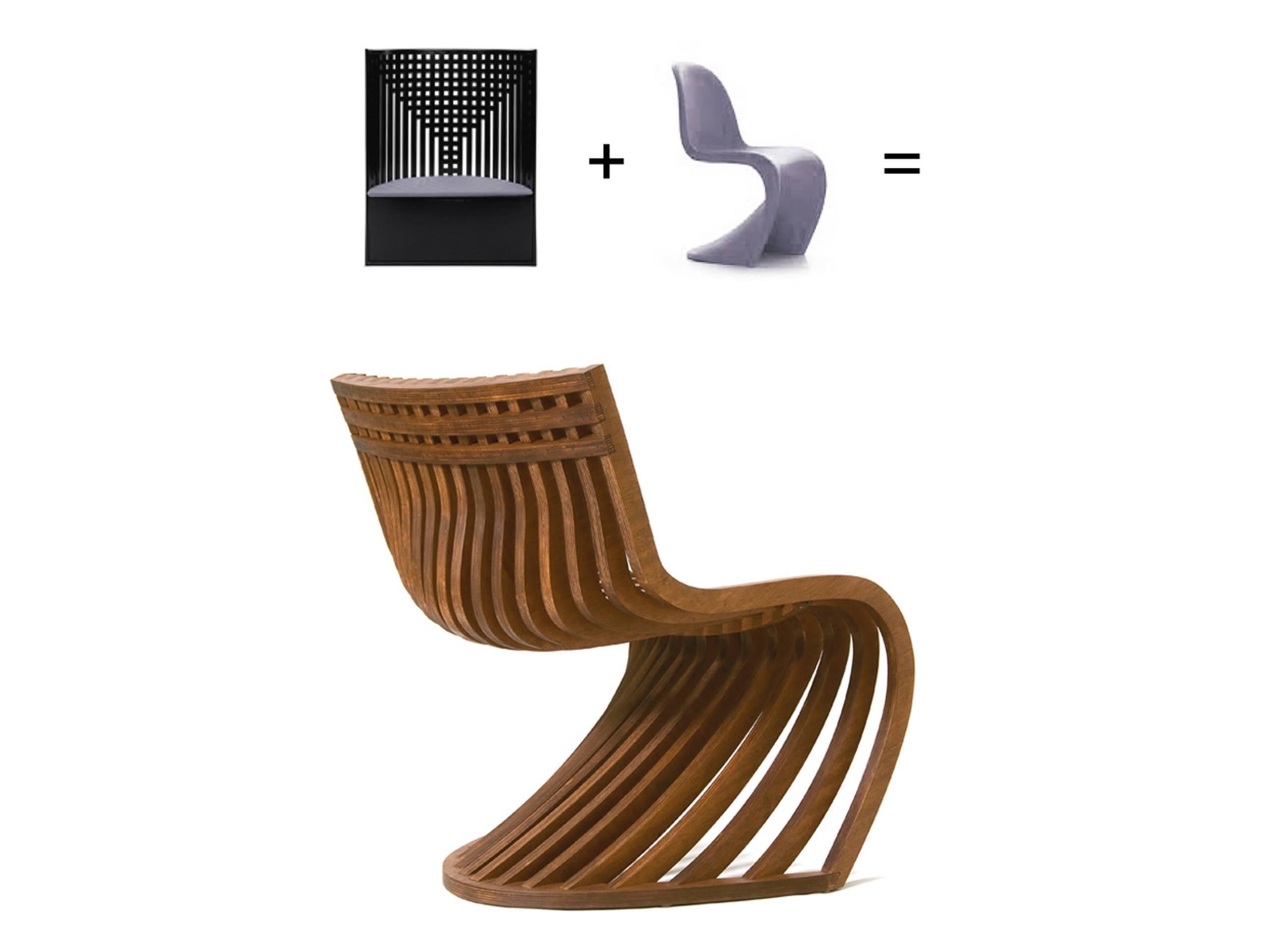 Pantosh Brazilian Contemporary Wood Easychair by Lattoog In New Condition In Sao Paolo, BR