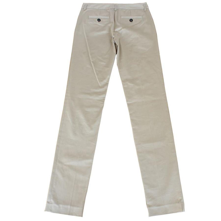 Cotton Beige color Four pockets Length cm 108 (42.5 inches) Waist cm 36 (14.1 inches)
