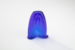 Hand Blown Blue Glass Ashtray 'Pants'